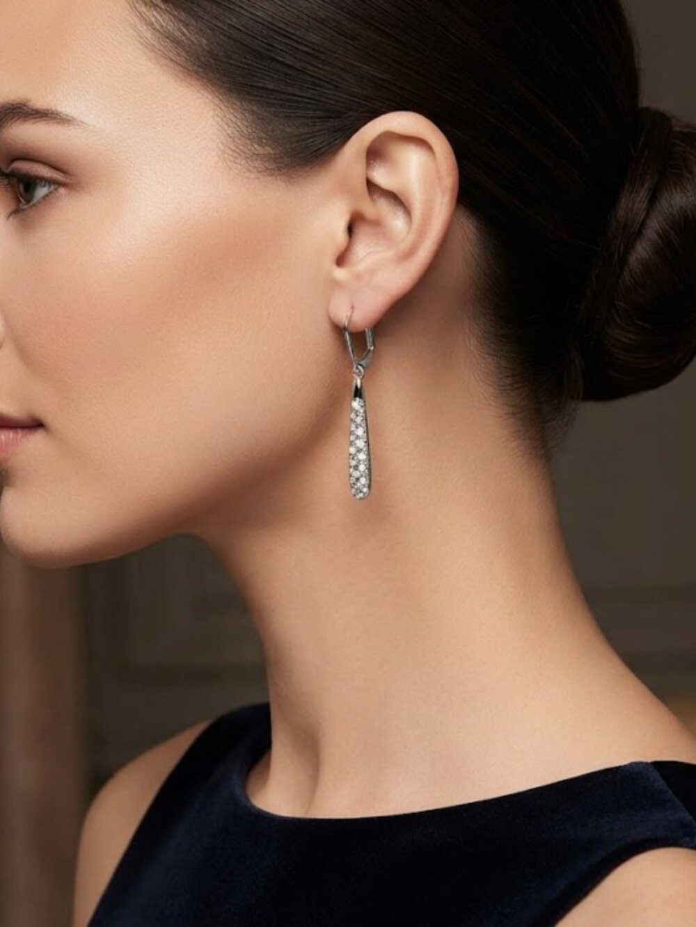 Swarovski Silver Crystal Earring